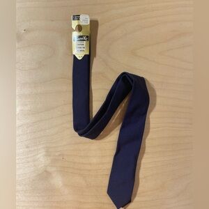 Smoothie Dark Blue Wool Tie Made in USA (PU)